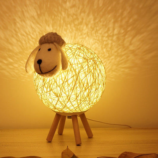 Nordic-Style Sheep Night Light - Warm Romantic Bedroom Lamp V888-ELOSUNG28549