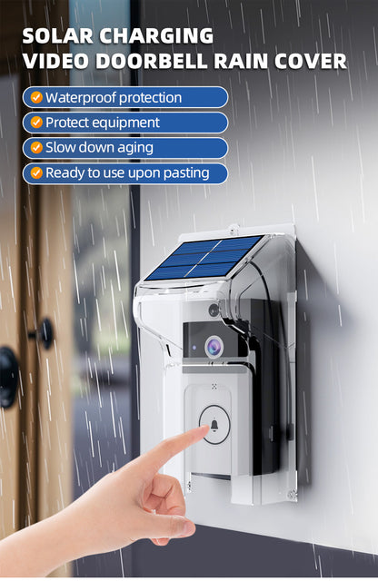 Transparent Rain Cover + Doorbell Combination HD Wireless Video Doorbell with Long-Lasting Battery V888-ELOSUNG28551