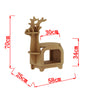 Yellow Oak Grain Trumpet Creative Reindeer-Shaped Solid Wood Bookshelf for Kids V888-ELOSUNG28554