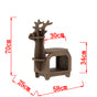 Sub Black Walnut Trumpet Creative Reindeer-Shaped Solid Wood Bookshelf for Kids V888-ELOSUNG28555