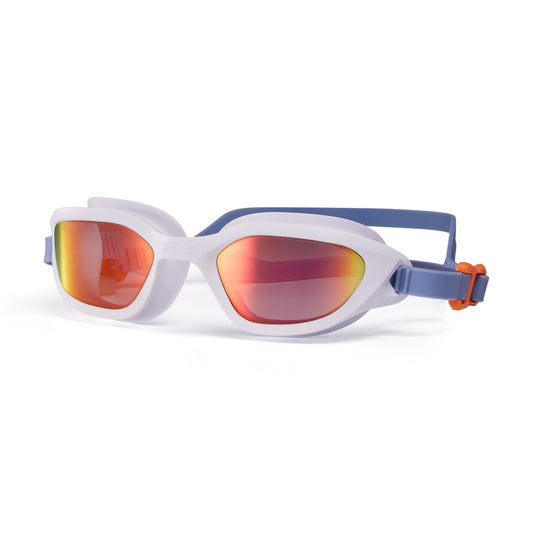 Red Gold Plated White Grey Premium Full-View Anti-Fog Adult Swim Goggles with Wide-Frame Design V888-ELOSUNG28565