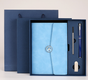 Blue Premium A5 Three-Fold Notebook Gift Set with 16GB USB and Pen V888-ELOSUNG28573