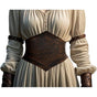 Medieval-Style Women's Leather Belt with Lace-Up Design, 115cm V888-ELOSUNG28607