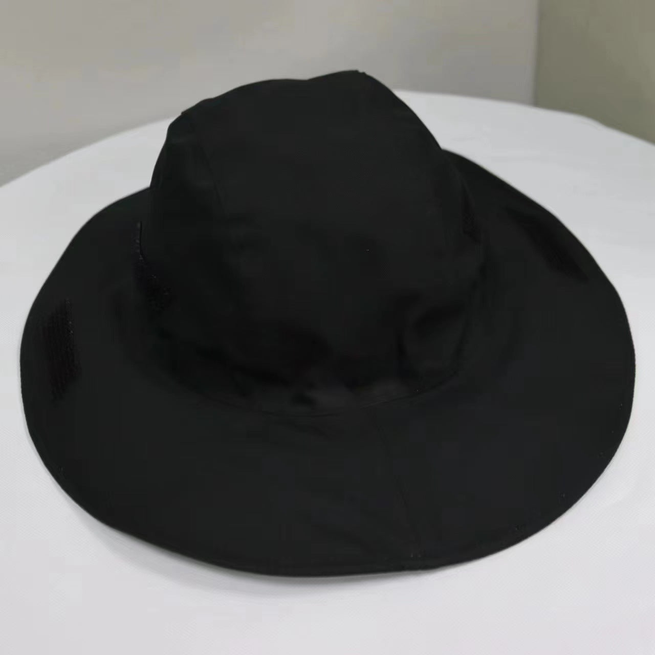 Black Autumn-Winter Waterproof Sun Hat with Fleece Lining and Wide Brim V888-ELOSUNG28620