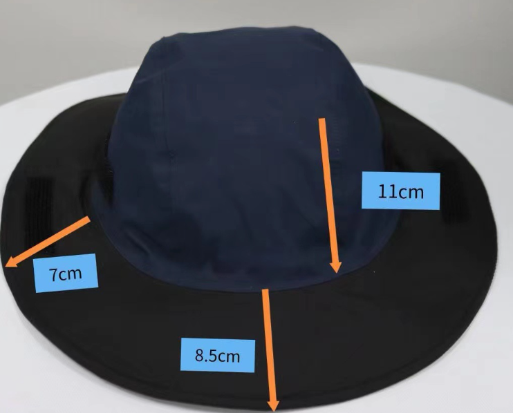Black Autumn-Winter Waterproof Sun Hat with Fleece Lining and Wide Brim V888-ELOSUNG28620