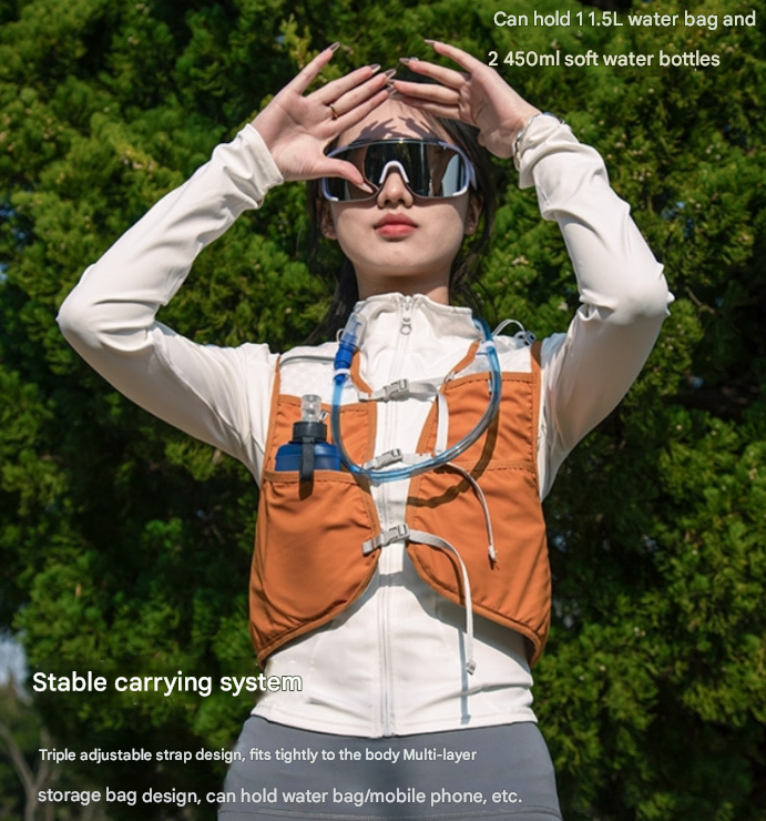 Grey Hydration Backpack for Trail Running, Marathon, and Cycling V888-ELOSUNG28654