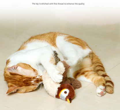 Penguins Electric Flapping Plush Cat Toy with Sound - Realistic Self-Play Pet Toy V888-ELOSUNG28666