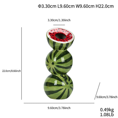 Watermelon Nordic-Style Minimalist Fruit and Flower Vase - Modern Home Decor V888-ELOSUNG28669