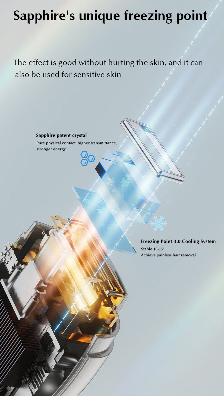 IPL Freezing Point Hair Removal Device with Sapphire Head - 120W V888-ELOSUNG28672