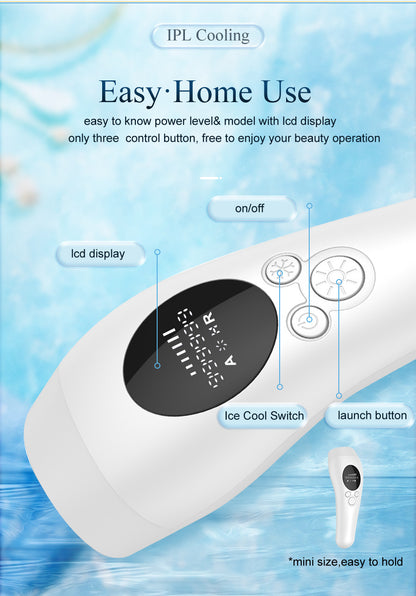 Pink Light Spot Beauty Hair Removal Device - Smooth Skin Solution V888-ELOSUNG28674