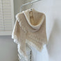 Beige Versatile Fringed Faux Wool Triangle Shawl - Warm Knitted Scarf V888-ELOSUNG28681