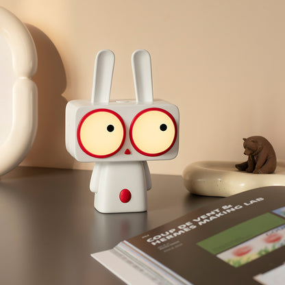 Round Eyes Cute Bobi Rabbit LED Night Light for Kids - USB Rechargeable V888-ELOSUNG28694