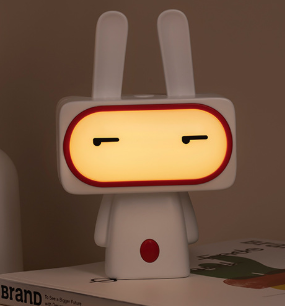 Squinting Cute Bobi Rabbit LED Night Light for Kids - USB Rechargeable V888-ELOSUNG28695