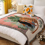 Cheetah Girl INS-Style Illustrated Line Blanket - Multi-Use Design V888-ELOSUNG28712