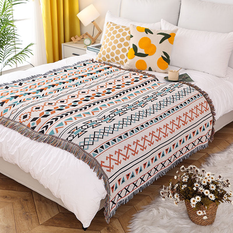 Claude Monet INS-Style Illustrated Line Blanket - Multi-Use Design V888-ELOSUNG28714