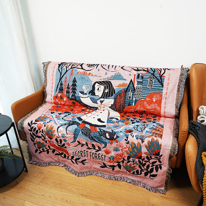 Gothic-Style Line Blanket - Multi-Use Design 130*160cm V888-ELOSUNG28716
