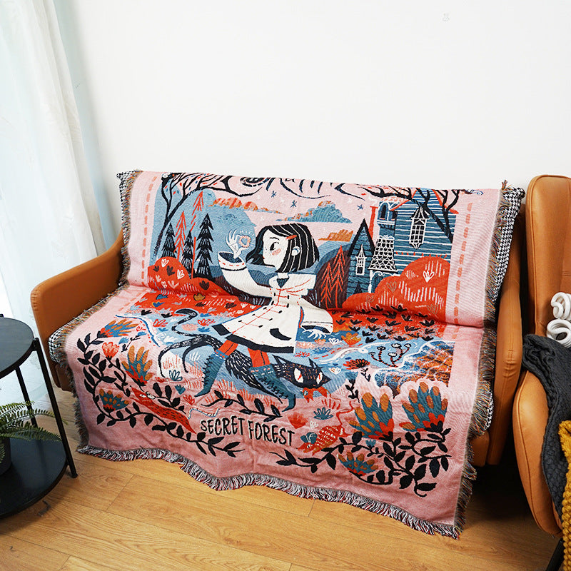 Gothic-Style Line Blanket - Multi-Use Design 160*220cm V888-ELOSUNG28717