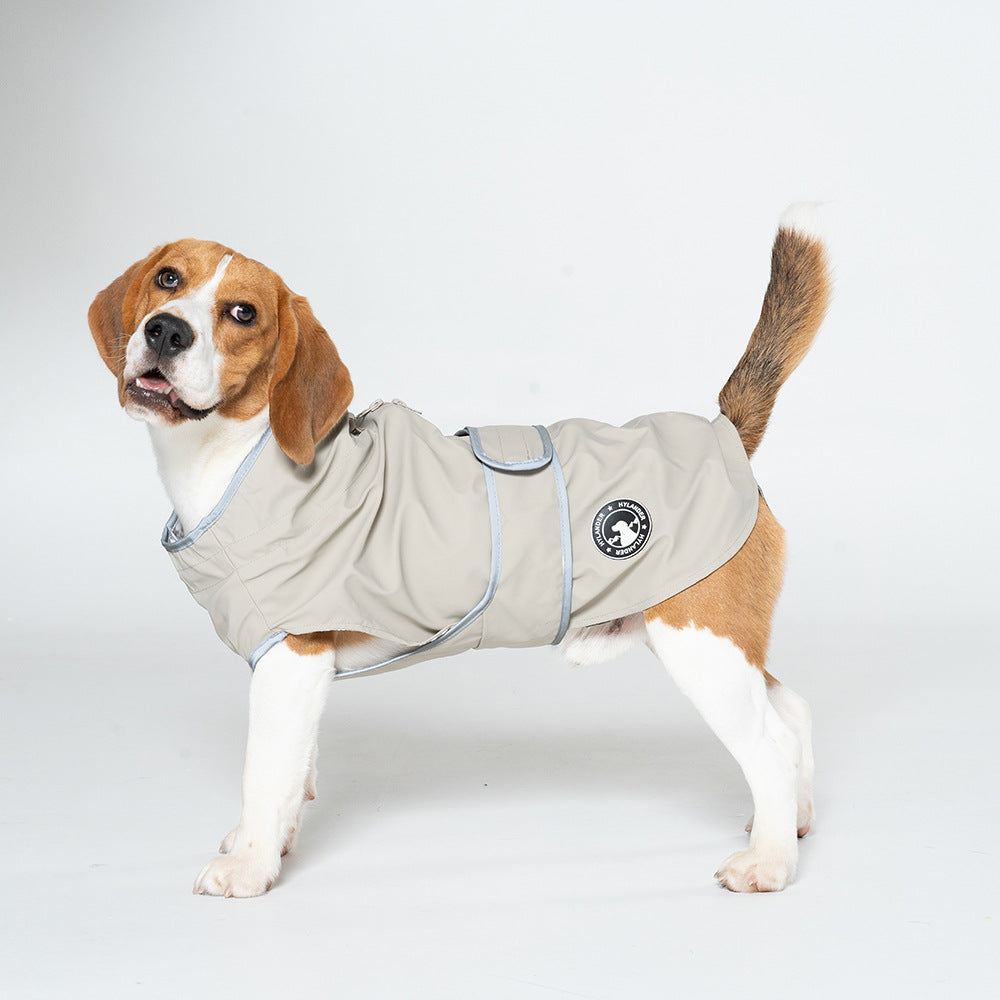 45# Grey Waterproof Reflective Dog Raincoat for Small to Large Dogs V888-ELOSUNG28721