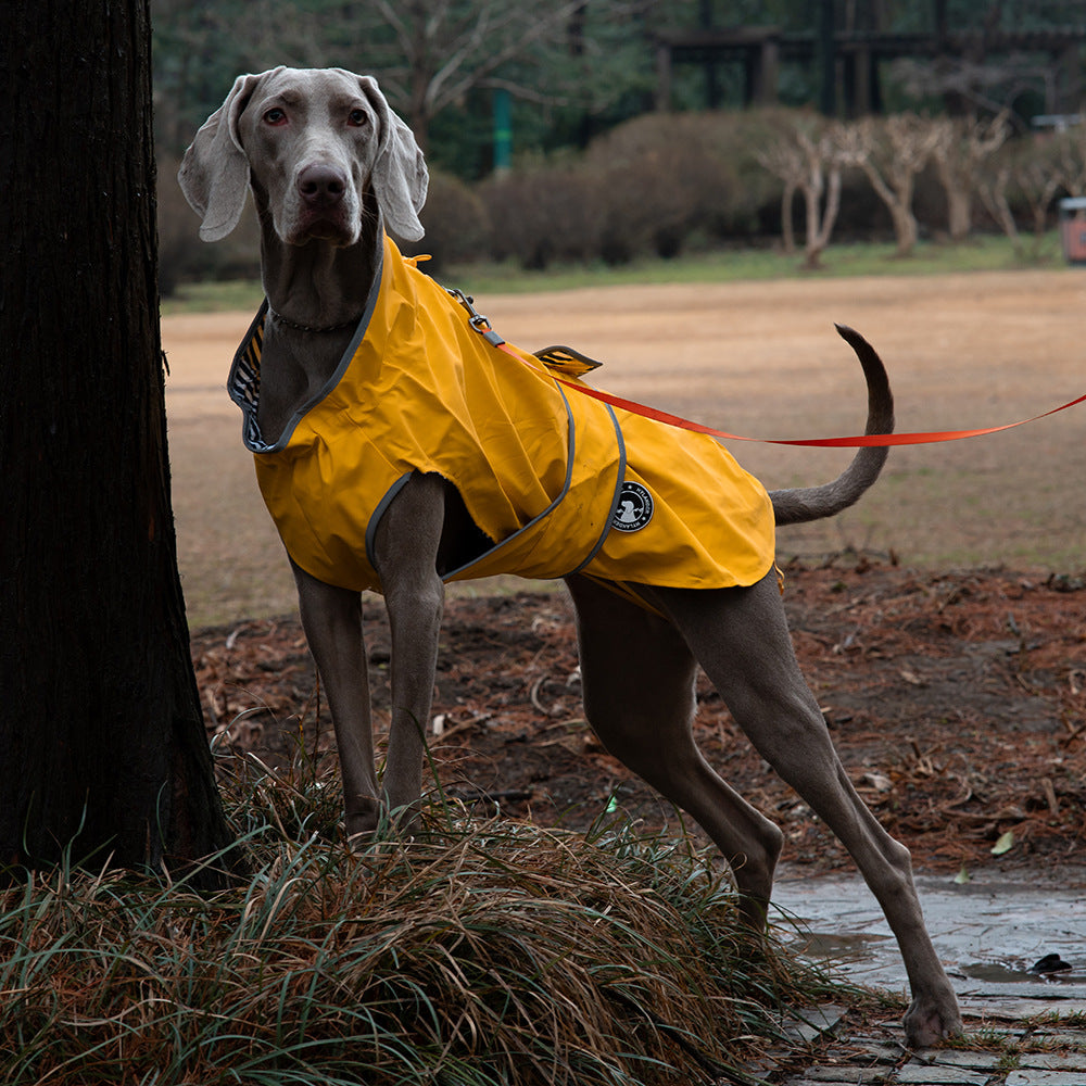 55# Yellow Waterproof Reflective Dog Raincoat for Small to Large Dogs V888-ELOSUNG28745