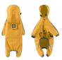 L Bright Yellow And Gray Trim Waterproof Four-Legged Dog Raincoat with Leash Hole for Small Breeds V888-ELOSUNG28750