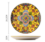 Yellow-bos 10-Inch Bohemian Ceramic Shallow Plate V888-ELOSUNG28768