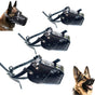 S Adjustable Leather Dog Muzzle for Large Breeds, Anti-Bite and Anti-Bark V888-ELOSUNG28777
