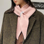 2-Piece Pink Elegant Wool Blend Triangle Scarf - Luxurious Knit Shawl for Women (39 x 110cm) V888-ELOSUNG28825