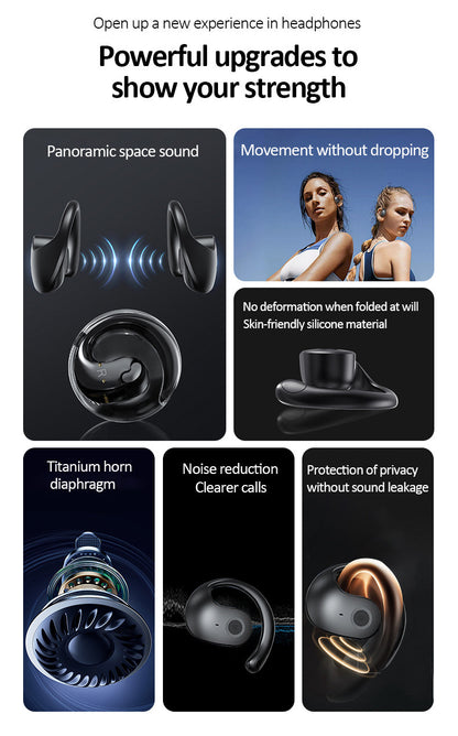 Purple T2 AI Smart Translation Earbuds - Open-Ear OWS Bluetooth 5.4 Headphones with Simultaneous V888-ELOSUNG28834