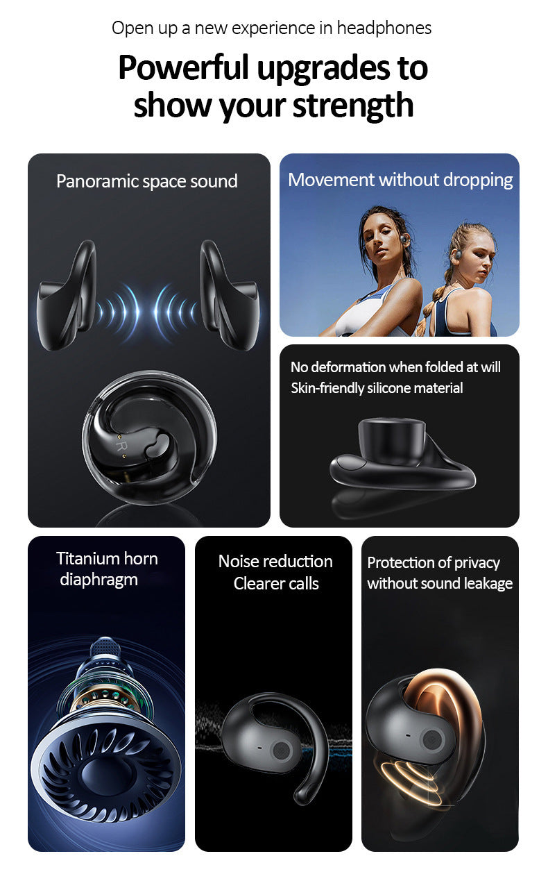 Yellow T2 AI Smart Translation Earbuds - Open-Ear OWS Bluetooth 5.4 Headphones with Simultaneous V888-ELOSUNG28835
