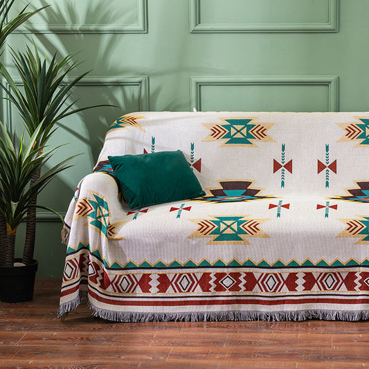 Sucre Nordic Style Woven Throw Blanket - Chic Sofa Cover with Fringe - 130 x 180cm V888-ELOSUNG28836