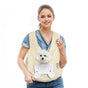 Beige Cozy Quilted Pet Carrier Backpack - Front Pack Sling for Cats & Small Dogs - Travel & Outdoor V888-ELOSUNG28841