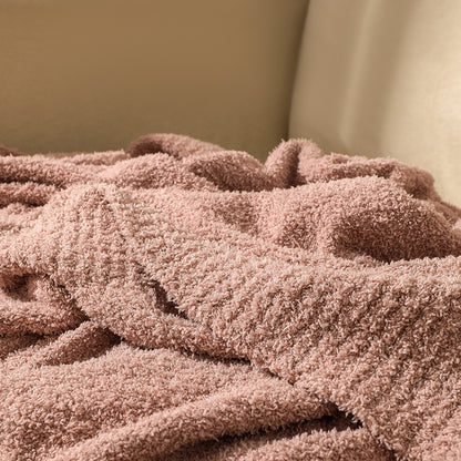 Yellow Solid Color Plush Knitted Blanket for Sofa and Office, 152 x 203 cm, 1150g V888-ELOSUNG28845