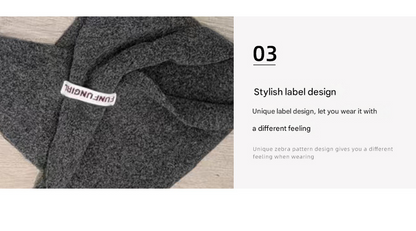 2-Piece Blue Elegant Wool Blend Triangle Scarf - Luxurious Knit Shawl for Women (39 x 110cm) V888-ELOSUNG28849