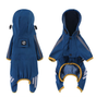 XL Blue And Gray Trim Waterproof Four-Legged Dog Raincoat with Leash Hole for Small Breeds V888-ELOSUNG28853