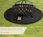 24-Inch Black Fireproof Mat for Fire Pit and BBQ - Silicone Coated V888-ELOSUNG28856