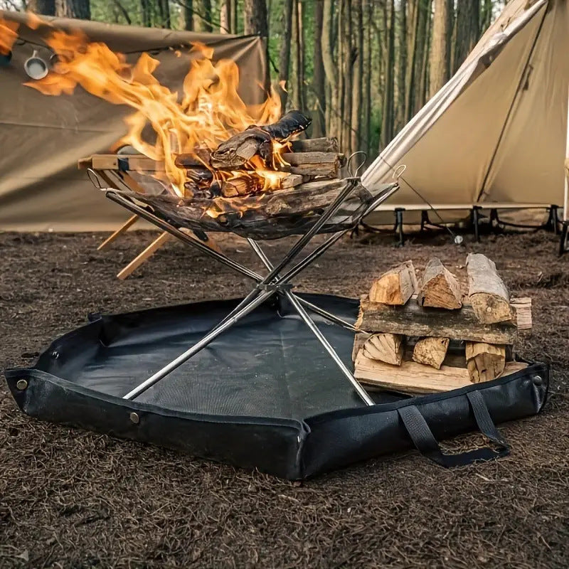 64cm Hexagonal Double-Sided Silicone Fireproof Mat for BBQ and Camping V888-ELOSUNG28862