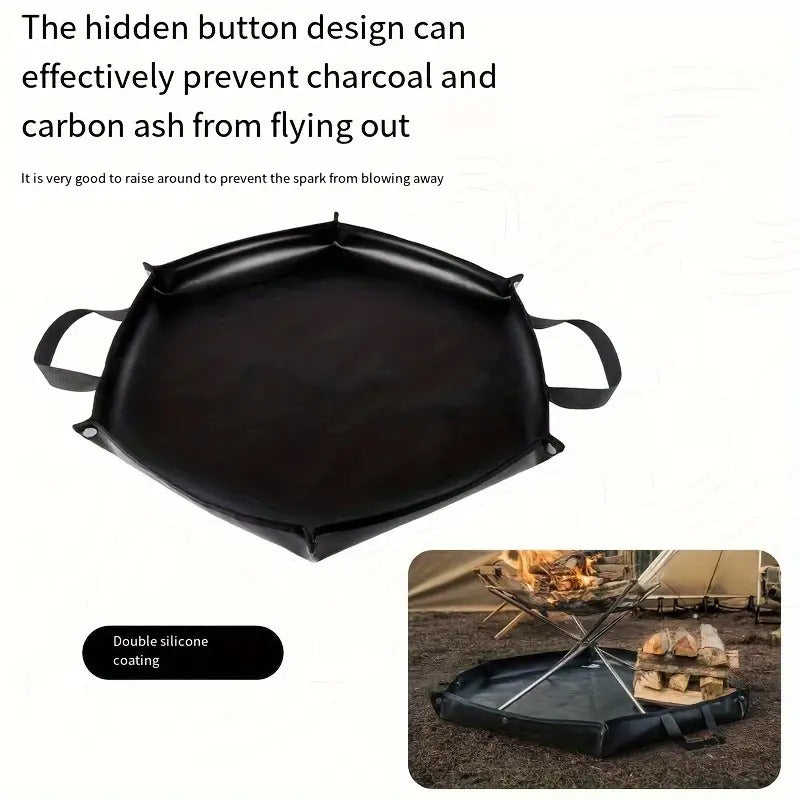 64cm Hexagonal Double-Sided Silicone Fireproof Mat for BBQ and Camping V888-ELOSUNG28862