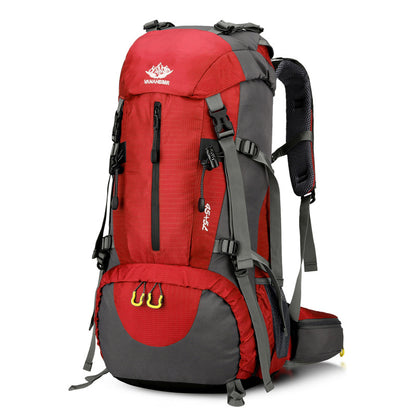 Red Nylon Hiking Backpack - Multifunctional Outdoor Sports Bag V888-ELOSUNG28866