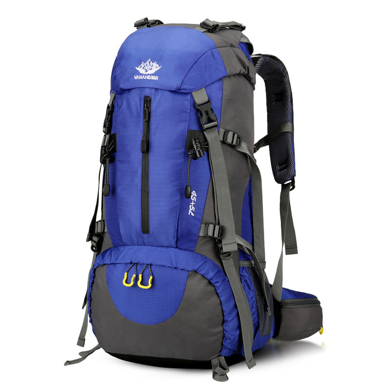 Blue Nylon Hiking Backpack - Multifunctional Outdoor Sports Bag V888-ELOSUNG28868