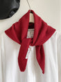 Red Chic Wool Blend Knit Triangle Scarf - Versatile & Warm Fashion Accessory - 105 x 35cm V888-ELOSUNG28874
