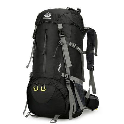 Black Nylon Hiking Backpack - Multifunctional Outdoor Sports Bag V888-ELOSUNG28881