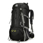 Black Nylon Hiking Backpack - Multifunctional Outdoor Sports Bag V888-ELOSUNG28881