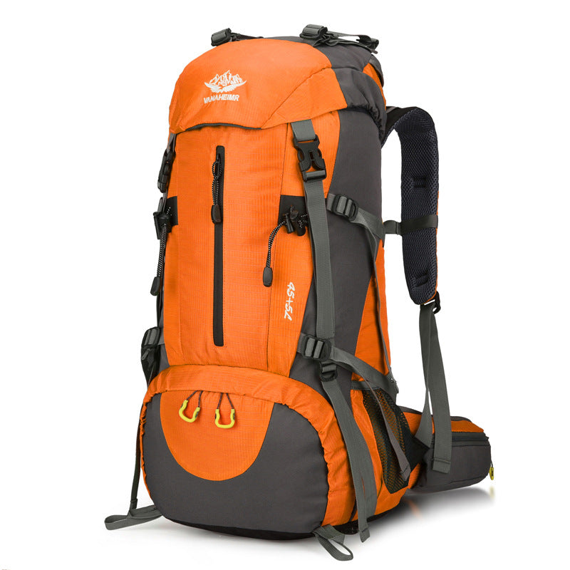 Orange Nylon Hiking Backpack - Multifunctional Outdoor Sports Bag V888-ELOSUNG28882