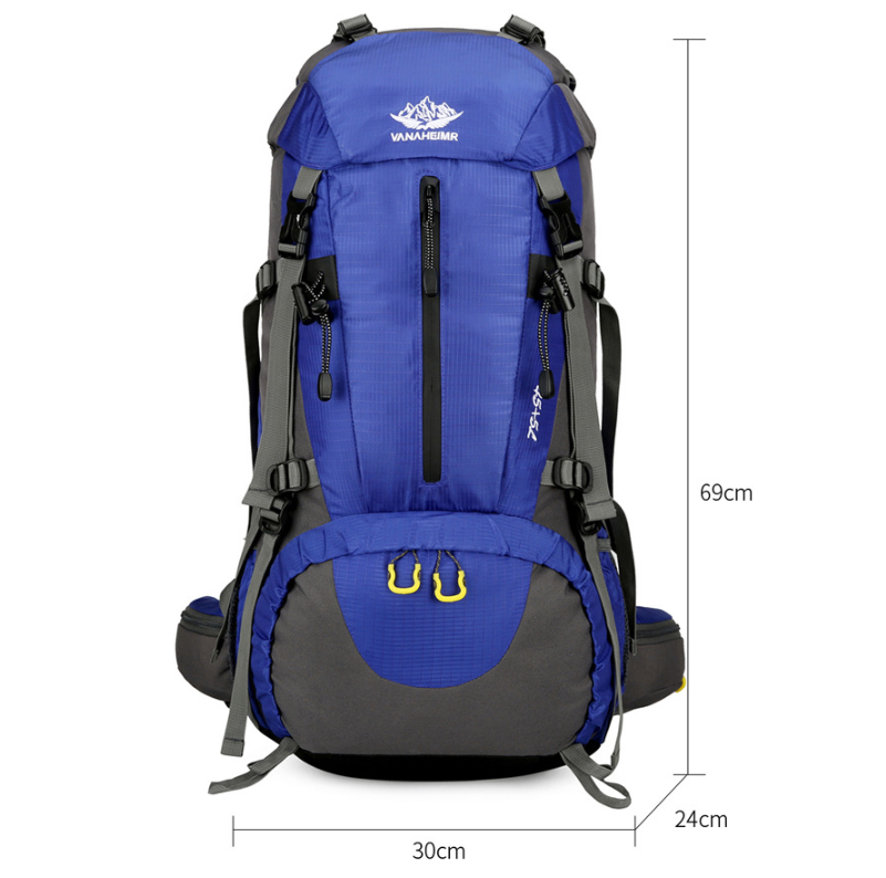 Navy Blue Nylon Hiking Backpack - Multifunctional Outdoor Sports Bag V888-ELOSUNG28883