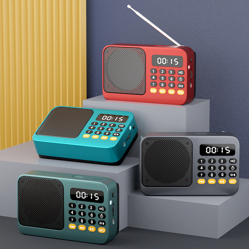 Portable Digital Music Player & FM Radio,4 Playback Modes, LED Flashlight(Gray) V888-ELOSUNG29011