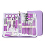 30-Piece Professional Manicure & Pedicure Set,Stainless Steel Grooming Kit(purple) V888-ELOSUNG29027