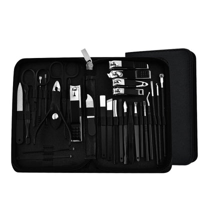 30-Piece Professional Manicure & Pedicure Set,Stainless Steel Grooming Kit(black) V888-ELOSUNG29029