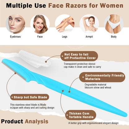 40-Piece Eyebrow Razor & Dermaplaning Tool Set(Colorful) V888-ELOSUNG29030