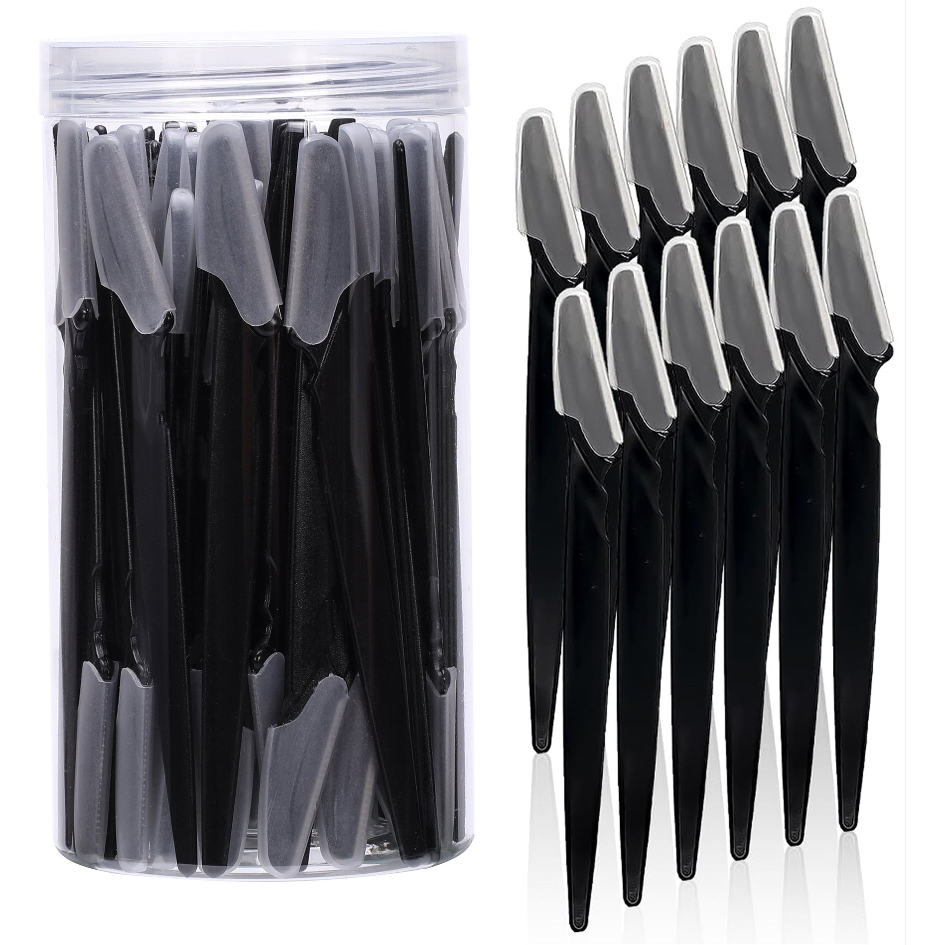 40-Piece Eyebrow Razor & Dermaplaning Tool Set(Black) V888-ELOSUNG29031