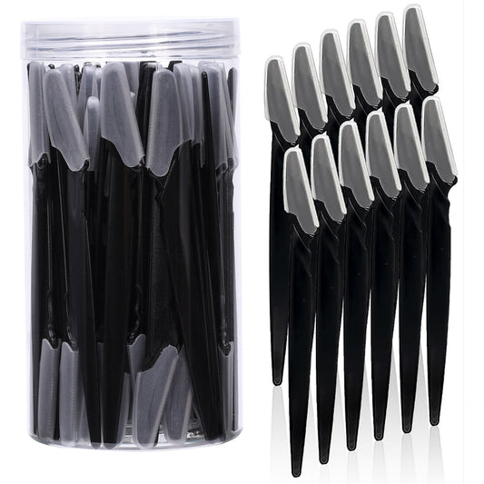 40-Piece Eyebrow Razor & Dermaplaning Tool Set(Black) V888-ELOSUNG29031